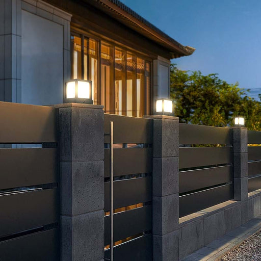 Cube-1000 Outdoor Landscape / Post-Cap Solar Light | Dusk to Dawn Landscape Pathway Lighting True Lumens™ | Sharper Designs, Inc