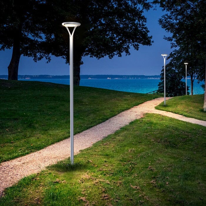 Aurora Pro | Outdoor Pole-Mounted Dusk to Dawn Solar Ambient/Security Light True Lumens™ | Sharper Designs, Inc