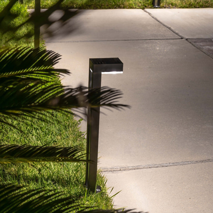 German Osram Pro-Line Bollard Solar Lights® | 100LM | Aluminum / Glass | 2-Pack Landscape Pathway Lighting True Lumens™