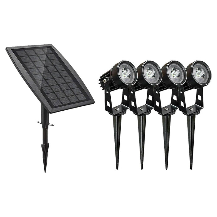 SolaSpot® | Outdoor Dusk to Dawn Solar Spot Lights | Uplight / Downlight | 4-Pack Landscape Pathway Lighting True Lumens™ | Sharper Designs, Inc