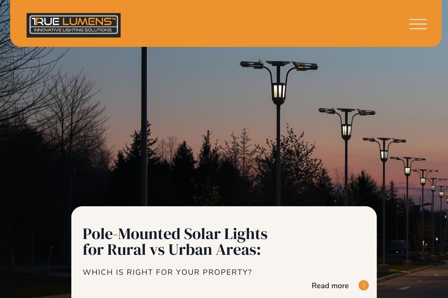 Pole-Mounted Solar Lights for Rural vs Urban Areas: Which Is Right for Your Property?