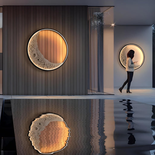 3D Moon Indoor & Outdoor Wall Lamp n/a EP Designlab LLC 