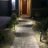 German Osram Pro-Line Bollard Solar Lights® | 100LM | Aluminum / Glass | 2-Pack Landscape Pathway Lighting True Lumens™ 