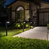 German Osram Pro-Line Bollard Solar Lights® V4 | 100LM | Aluminum / Glass | 2-Pack Landscape Pathway Lighting True Lumens™