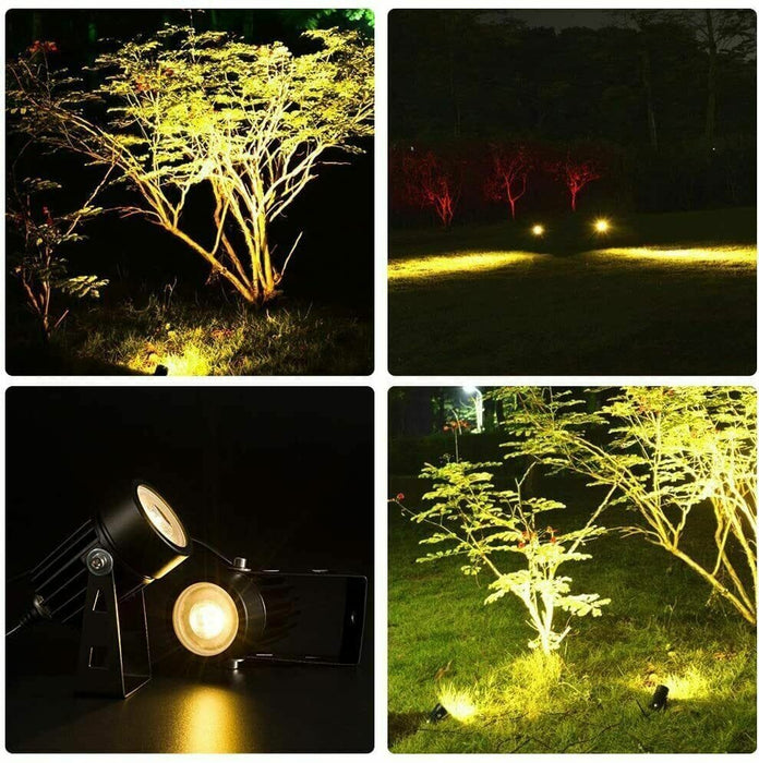 SolaSpot® | Outdoor Dusk to Dawn Solar Spot Lights | Uplight / Downlight | 4-Pack Landscape Pathway Lighting True Lumens™ | Sharper Designs, Inc 