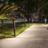 German Osram Pro-Line Bollard Solar Lights® V4 | 100LM | Aluminum / Glass | 2-Pack Landscape Pathway Lighting True Lumens™