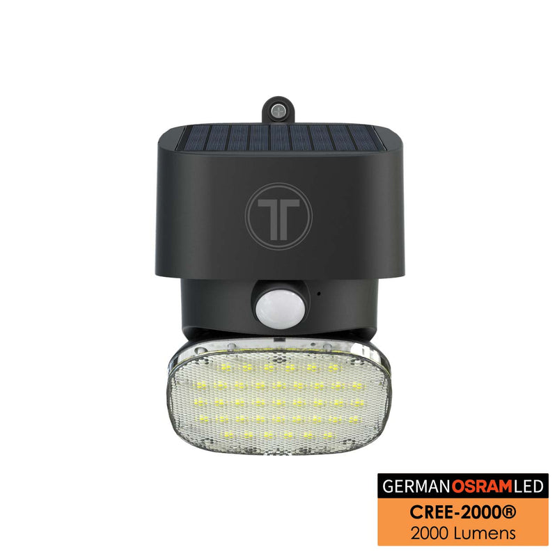 Cree-1000® Outdoor Motion Sensor Solar Light | German Osram | Dusk to Dawn | 2-Pack Lighting True Lumens™ Cree-2000® (2-Pack) / 2000 Lumens Black 