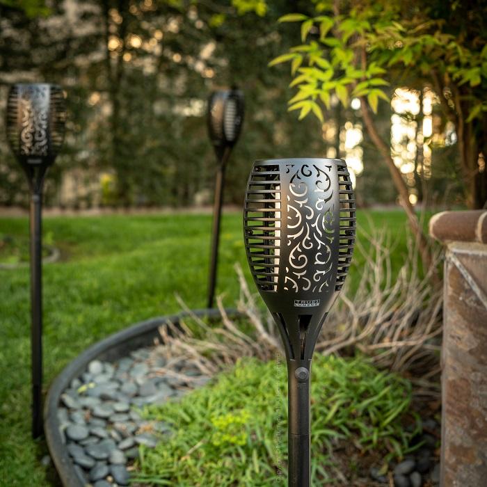 SolaFlame® 96LED Flickering Flame Outdoor Solar Light | True Lumens™ SolaFlame® 96LED Flickering Flame Outdoor Solar Light | True Lumens™