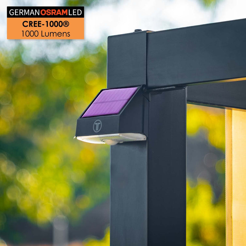 Cree-1000® Outdoor Motion Sensor Solar Light | German Osram | Dusk to Dawn | 2-Pack Lighting True Lumens™ 